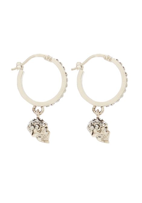 Orecchini a Cerchio Skull in Oro Palladio ALEXANDER MCQUEEN | 550503-J160K7286